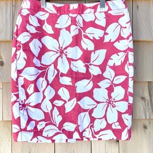 Women’s Old Navy Pink Tropical Flower Skirt-2